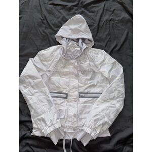 Blanc Noir Camo Skyfall Hooded Aviator Jacket Full Zip Size Small